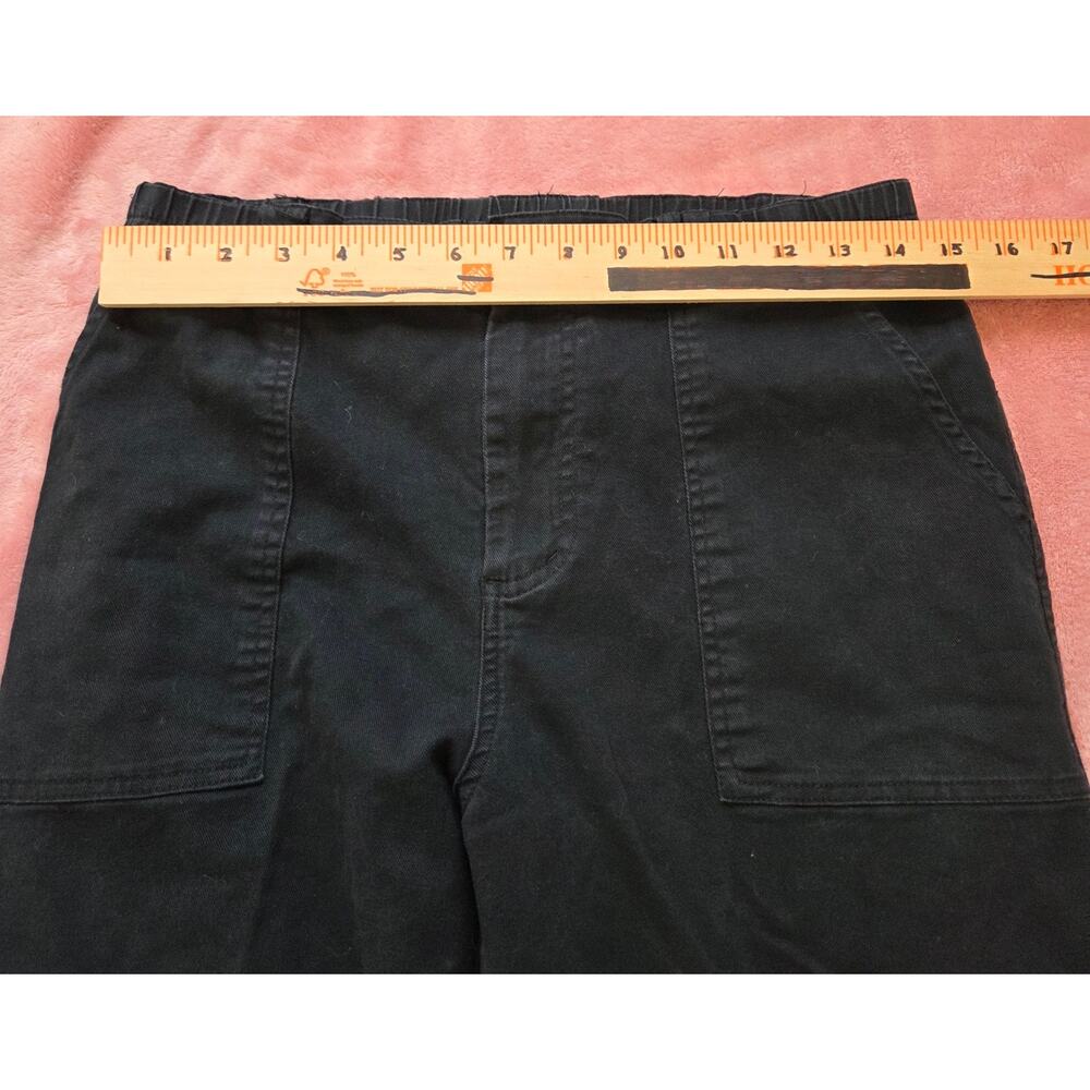 LEPUNUO Women's Elastic Waist Black Cargo Pants Size M - Picture 6 of 8